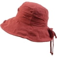 thumbnail image 2 of CoCopeaunts Wide Brim Bucket Hat Ladies Summer Sun Hat for Women Girls Travel Beach Casual Banquet Fisherman Hat Bow Drawstring, 2 of 8