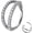 Silver, variant on 20G CZ Hinged Nose Rings Hoop, 316L Surgical Stainless Steel Cartilage Earring, Septum Clicker Ring, Daith Helix Rook Tragus Conch Lip Lobe Piercing Jewelry