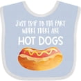 thumbnail image 3 of Inktastic Just Skip to the Part Where There Are Hot Dogs Boys or Girls Baby Bib, 3 of 4