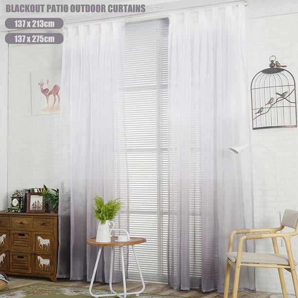 Cortinas, cortinas impermeables con degradado semitransparente, cortinas de privacidad para patio, cenador, pérgola, balcón, 54''x108 '' Muyoka Hogar