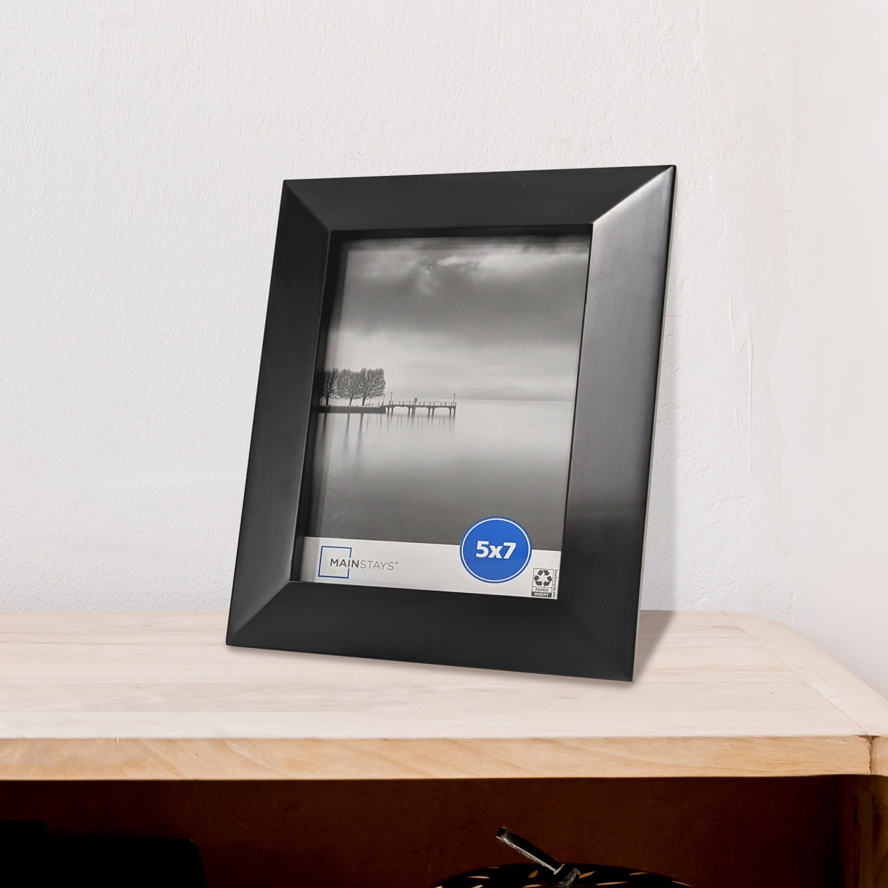 Mainstays Wide Black 5" x 7" Frame, Set of 4