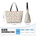 thumbnail image 4 of Fuzoiu Rose Flowers Print Waterproof Beach Tote Bag for Women Girls with Zipper,Sandproof Pool Swim Bag,Large Capacity Beach Travel Bag for Pool Swim Travel Everyday, 4 of 7