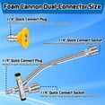thumbnail image 4 of Herramienta de Conector Doble para Lavadora una PresióN con 7 Puntas de Boquilla para Lavadora una PresióN, Accesorio de Doble Punta con Interruptor de ConexióN RáPida de 1/4, 4 of 5