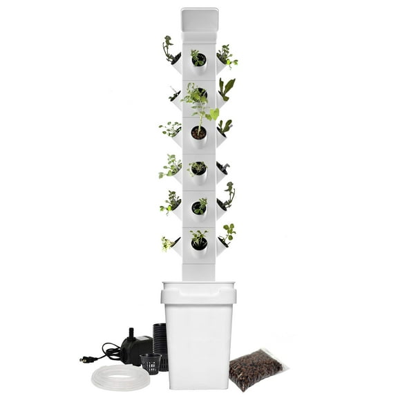Allen Company Garden Hydroponic Growing System Vertical Tower, Automate Aeroponics, Dirt-Free, Expandable
