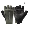 thumbnail image 5 of Short Cycling Gloves Men Women Half Finger Bike Gloves Anti-Slip Fingerless Sports Road Bicycle Gloves Green S, 5 of 5