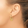 thumbnail image 3 of Primal Gold 14K Yellow Gold Twisted Hollow Hoop Earrings, 3 of 4