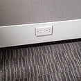thumbnail image 5 of Cubicles.com L Shaped Workstation 2 pack Inline, 5x5 Powered Premium Office Cubicle |Modular Desk with Panels, Storage & Steel Frame, Medium Tone Desk White Paint, Self-Assembly, 5 of 11