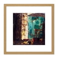 thumbnail image 1 of Padegs The Port Dock Expressionist Painting 8X8 Inch Square Wooden Framed Wall Art Print Picture with Mount, 1 of 4