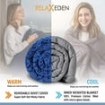 thumbnail image 2 of RELAX EDEN Adult Cotton Weighted Blanket w/ Cover, 60x80 In, 20 Lb, Gray, 2 of 9