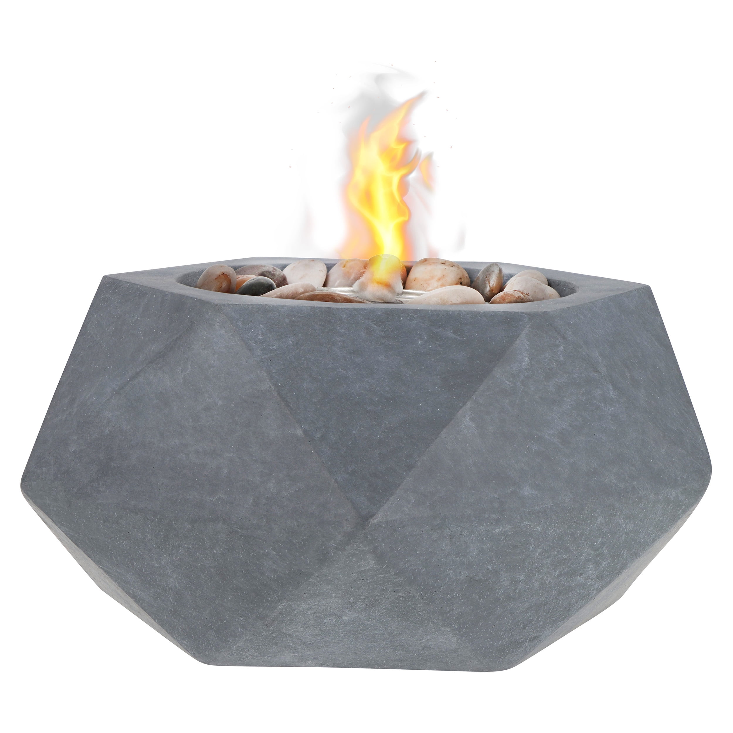7Penn Tabletop Fire Pit Bowl 11.6in Geometric Table Top Fire Bowl
