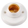 thumbnail image 4 of WM25 E27 Round Plastic Base Screw Light Bulb Lamp Socket Holder White, 4 of 6