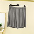 thumbnail image 4 of Bixock Women Pajamas Shorts Loungewear Shorts Solid Color Elastic Waist Soft Stretchy Versatile Daily Indoor Homewear Sleepwear Base Layer Trousers Women Clothings, 4 of 5
