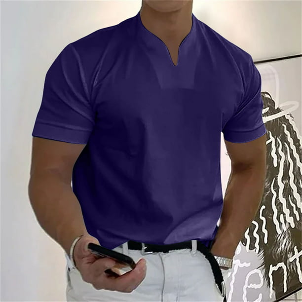 QWANG Muscle Polo Shirts for Men Slim Fit Short Sleeve Golf Shirts Men ...