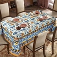 thumbnail image 4 of Floral Tablecloth for Rectangle Tables 60 x 84 Inches Blue Farmhouse Tablecloth Outdoor Table Cloth Washable Waterproof Oil-Proof Tablecloths for Picnic Party Wedding Home Kitchen, 4 of 5