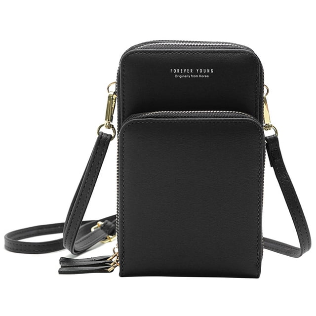 Mistaha Women Mini Crossbody Bag with Adjustable Strap Solid Pattern Zip Handbags Multipurpose Mini Shoulder Bag Waterproof Purse Pouch Bag