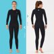 thumbnail image 3 of Traje de buceo Traje de buceo Hombre y traje de mujer Cuerpo completo Cuerpo Frío Sensación Mono para bucear Snorkeling Surfing Natación Mujer / Negro M seitruly OD003627-08, 3 of 5