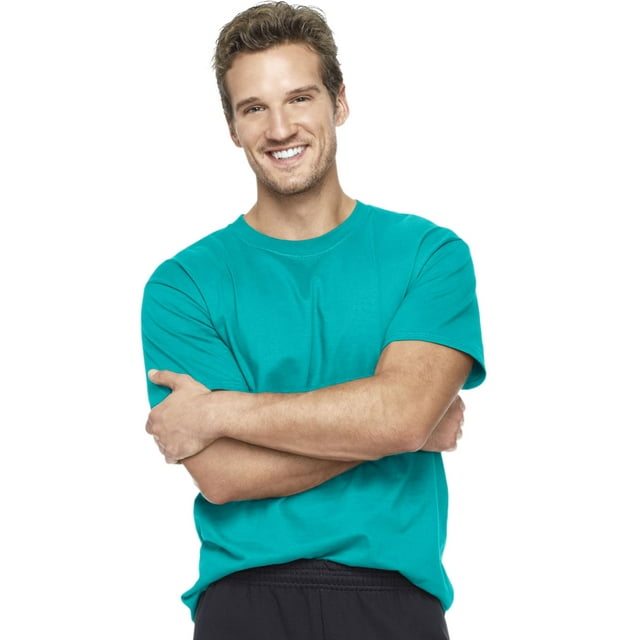 Hanes Beefy-T T-Shirt à Manches Courtes pour Hommes - Meilleur Vendeur, TG, Sarcelle
