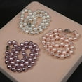 8/10MM Imitation Pearl Necklace Purple White Pearl Beads Necklace