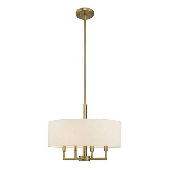 Modern Traditional Four Light Chandelier-Antique Brass Finish Bailey Street Home 218-Bel-3110389