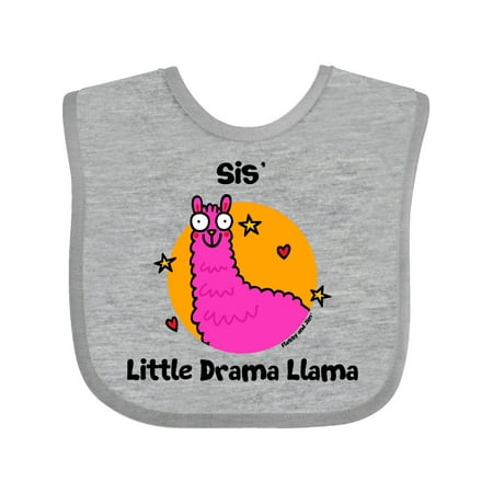 

Inktastic Sis little Drama Llama Gift Baby Boy or Baby Girl Bib