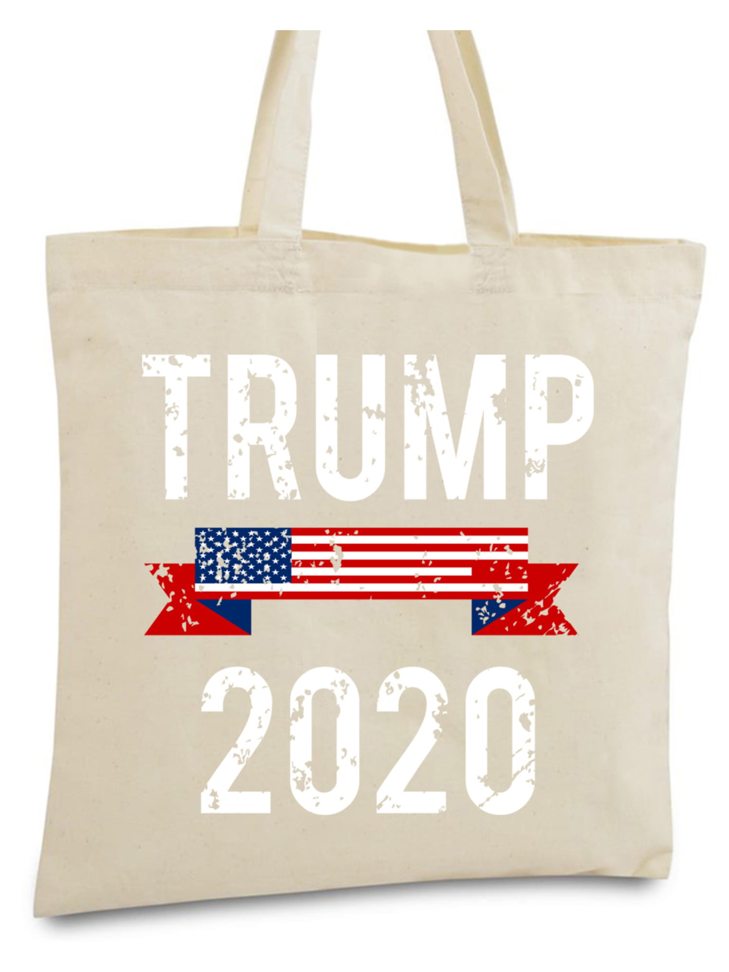 Happy Donald Trump Make America Great Grocery Travel Reusable Tote Bag 