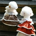 thumbnail image 2 of Decorating Pet Dress - Non-Sticky Hair Corduroy - One-Piece Puppy Dress with D Ring for Outdoor, 2 of 8