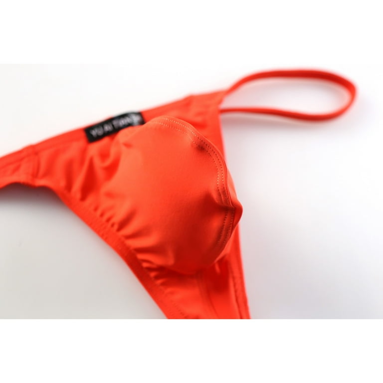 Gubotare Men Underwear Mens Microfiber Boxer Briefs Seamless Compression  Underwear,Orange XL