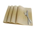 thumbnail image 2 of Uxcell Heat-resistant Modern Style Table Mats Placemat Golden Tone 4Pack, 2 of 7