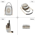 thumbnail image 4 of IAUYY Small Crossbody Bags for Women 15*21*8cm Leather Purses for Women Removable Strap with 3 Zipper Pocket Applicable to Birthday Gifts for Women,Featuring Gold Accents, 4 of 7