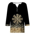 thumbnail image 4 of Christmas Tops for Women Fall Tops 2025 Vacation Funny 3/4 Sleeve Shirts Plus Size Blouse Plus Size Dressy, 4 of 5