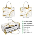thumbnail image 2 of Large Capacity Tote Bag,White Gold Marble Pattern Handbag Fashion Luxury Tote Bag,15.7"x13"x 5.1" Inches,Laptop Compatible, 2 of 6