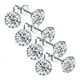 thumbnail image 1 of Aretes con Cristal de Zirconia DiamLux5 4Pares 5mm Zirconia S925 Plata Aretes de Broquel., 1 of 3