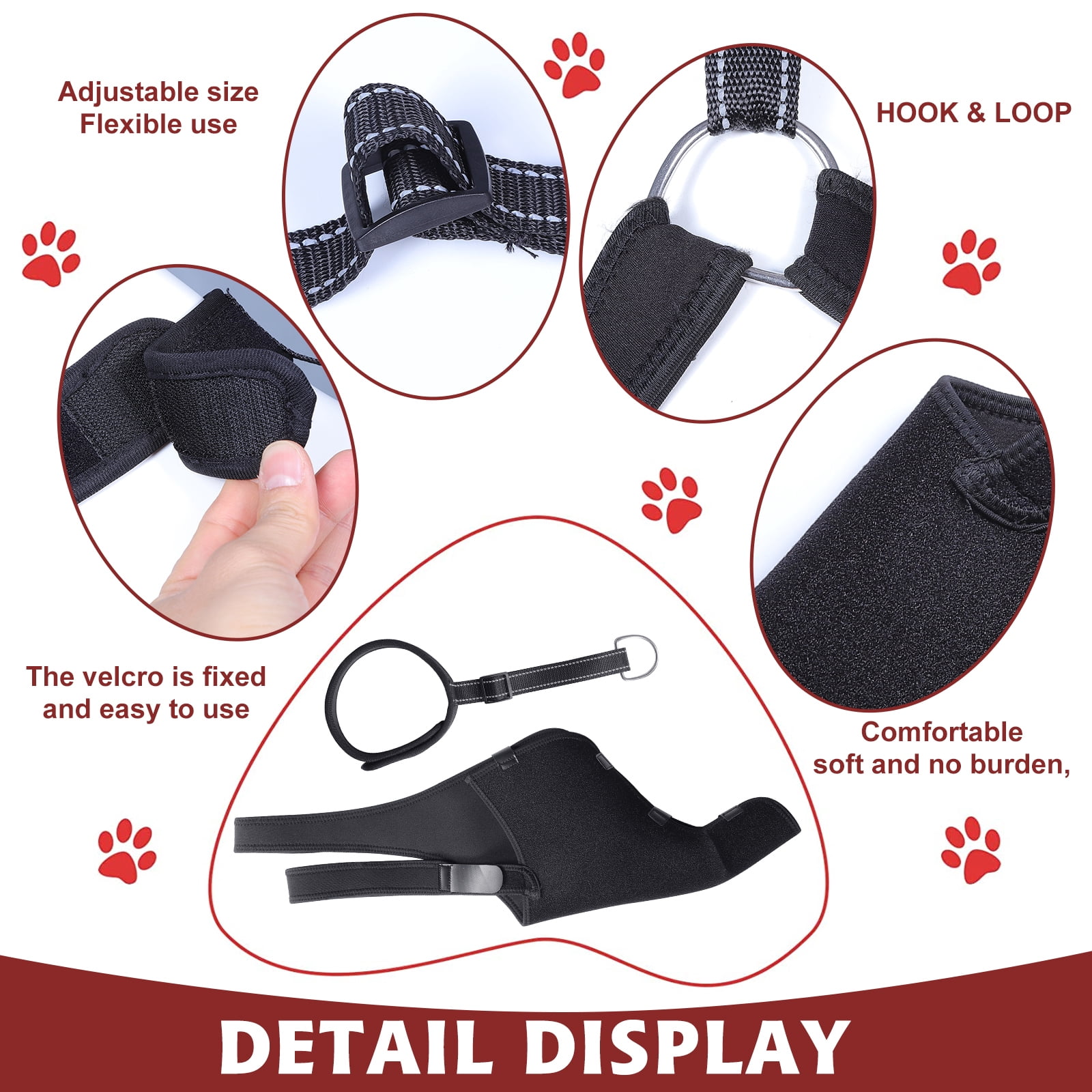 TUOY Dog Knee Brace for ACL, Knee Cap Dislocation, Arthritis - Full Wrap - Easy Adjustable - Extra Support - Reduces Pain and Inflammation – Full Sizes