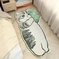 thumbnail image 2 of Cartoon Bedside Rug Cat Floor Mat Fluffy Cat Mats Irregular Carpet for Living Room Shaggy Area Rugs Thicken Doormat Cute Decor, 2 of 7