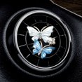 thumbnail image 2 of Car Butterfly Shape Clips for Air Conditioner Outlet Vent Attractive Decorations Clip Gray 2 Pcs, 2 of 4