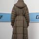 thumbnail image 4 of Chaqueta de invierno para mujer, abrigos largos de plumas, cordón, cintura estrecha, bolsillos, prendas de vestir exteriores, resistente al viento, chaqueta de plumas gruesa con capucha para mujer, 4 of 5