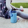 thumbnail image 3 of GROSCHE Lil Chill 12 oz Kids Water Bottle Insulated Water Bottle with Straw for Kids School with Straw Sip Lid - Blue, 3 of 7