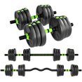 thumbnail image 1 of Soozier Ensemble d'Haltères Réglables, Ensemble de Poids 3 en 1 pour Gym à Domicile, 55 Lb, 1 of 10