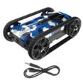 thumbnail image 1 of RC LED luz nocturna Control remoto carrera infrarroja WIFI tanque modelo FPV juguete (camuflaje azul), 1 of 8