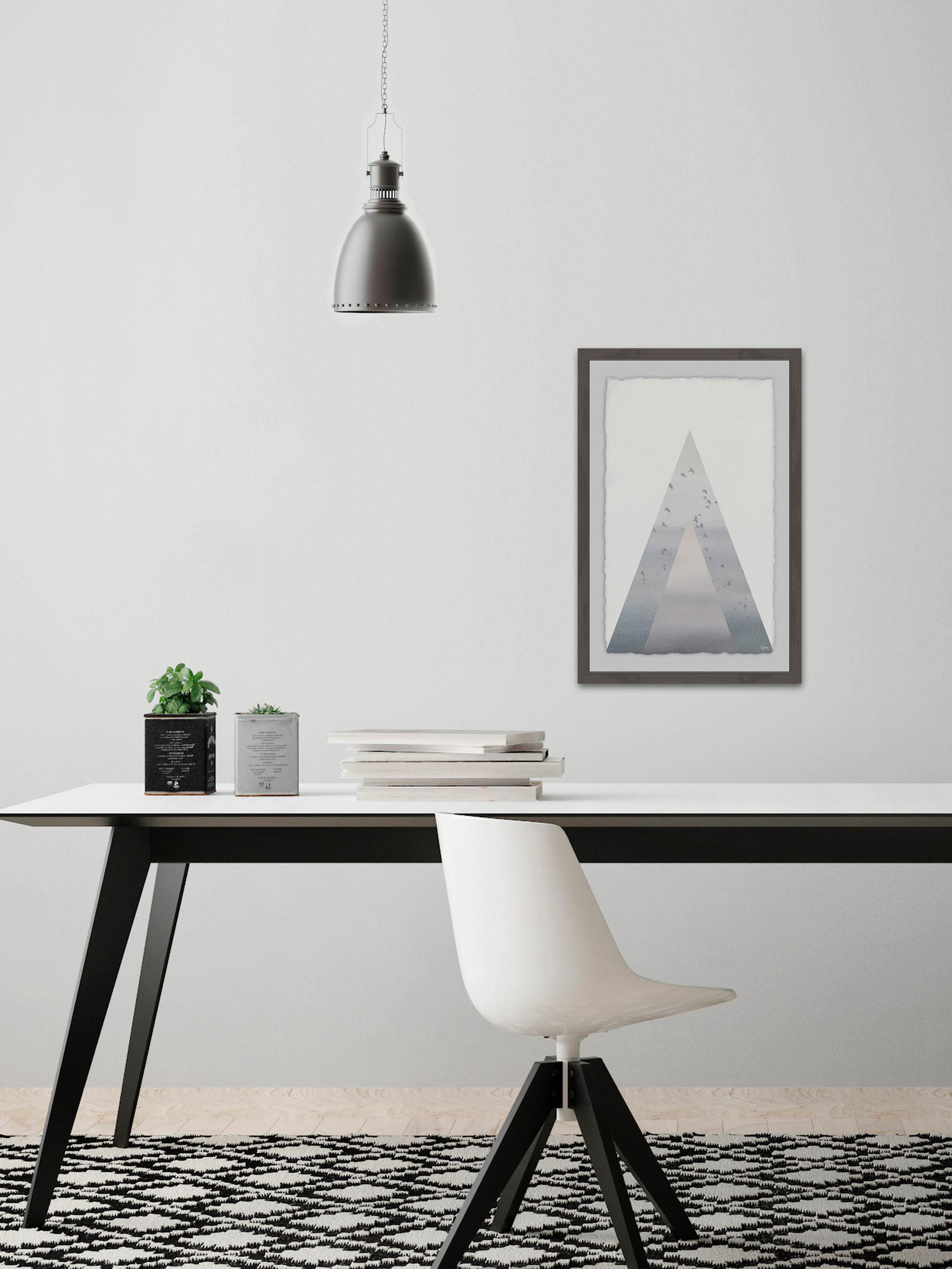 Triangle of Birds Framed Painting Print
