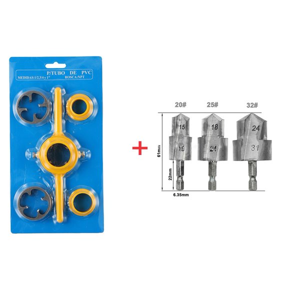 Plastic Pipe Drill Bit Ppr Lifting Step Drill Bit Punching Tool Pvc Thread Drilling Hand Tools For Plamber Repairing Power Drill