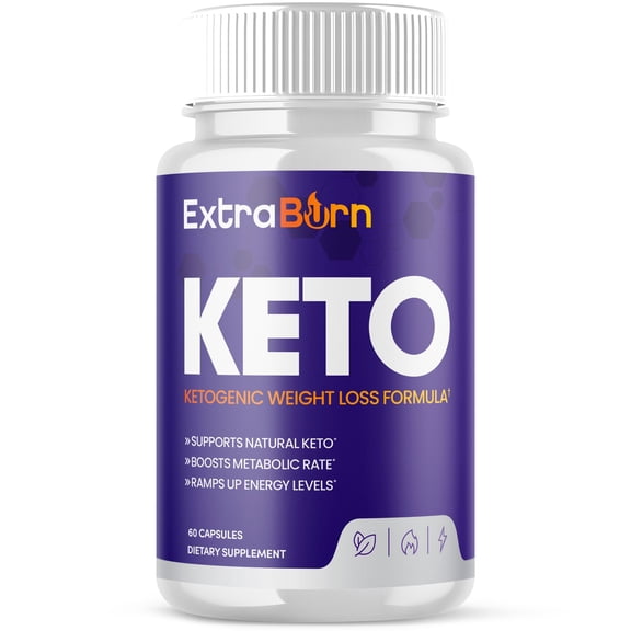 (1 Pack) Extra Burn Keto - Supplement for Weight Loss - Energy & Focus Boosting Dietary Supplements for Weight Management & Metabolism - Advanced Fat Burn Raspberry Ketones Pills - 60 Capsules