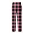thumbnail image 6 of Havenx Pajama Pants Men Microfleece Plaid Flannel Pajamas Pants 2025 Trendy Big and Tall Sleep Pants Elastic Waist Wide Leg Soft Lounge Pants,Pink XL, 6 of 6