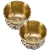 HAMPPLIES 2Pcs Tea Cup Tableware Golden Color For Home Accessory And Tea Enthusiasts