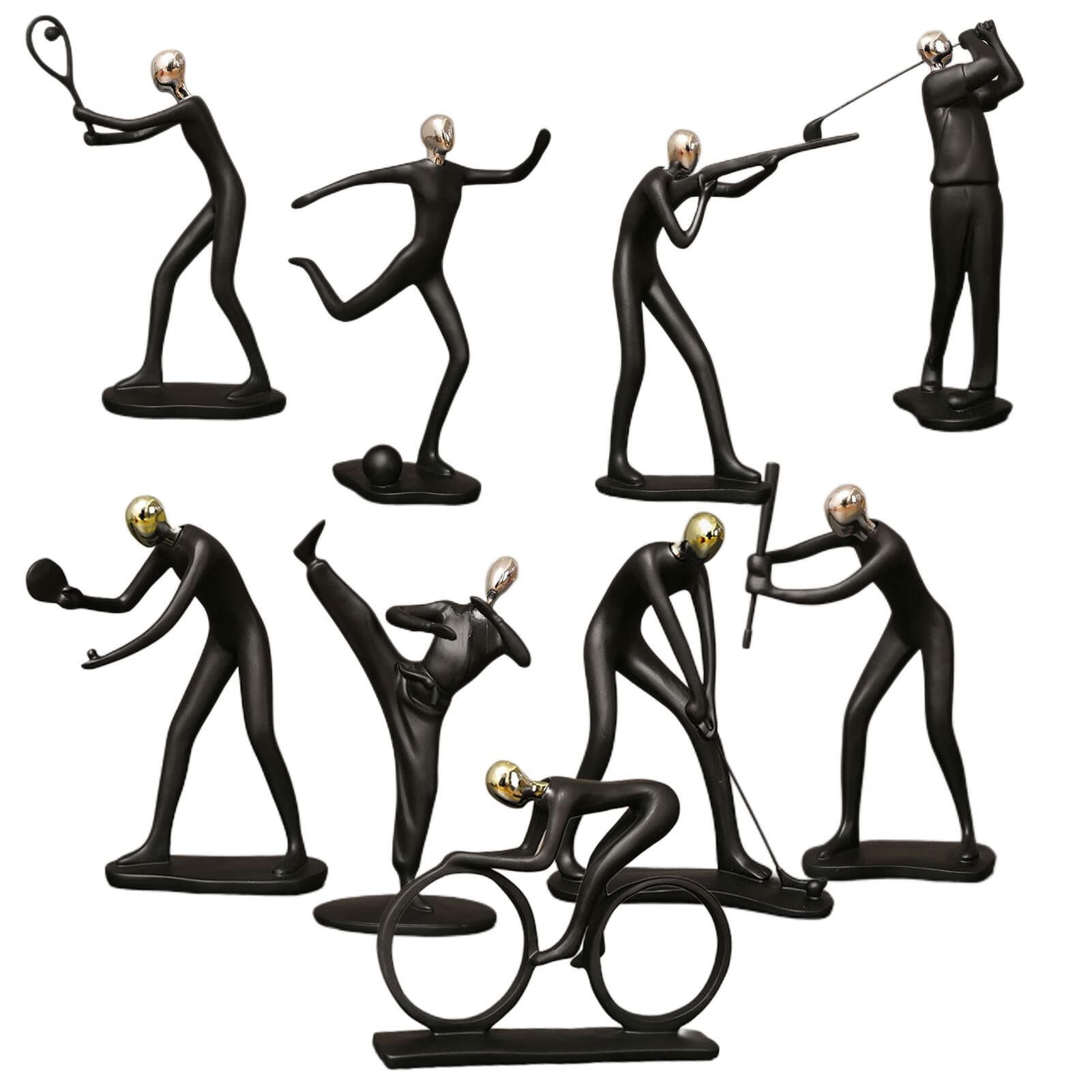 Sports Statue Abstract Figure Athlete Characters Resin Sculpture Sports Man Statue For Home