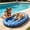 Orange! 37.4" x 25.6", variant on Inflatable Pool Float For Summer Water Lounger With Comfortable Mesh Bed And Leash Hook Dog Float Raft - Inflatable Dog Swimming Float For Summer (Paws) Pet Supplies Pet Time
