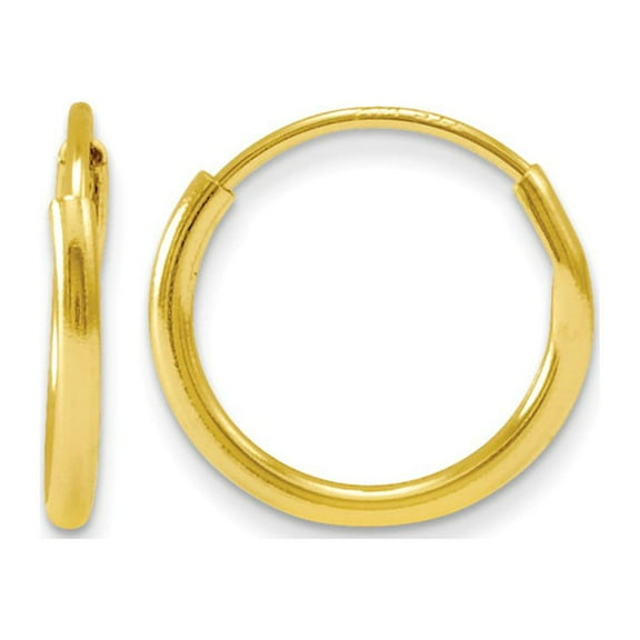 Real 14kt Yellow Gold Madi K Endless Hoop Earrings