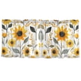 thumbnail image 7 of Yayeee Kitchen Curtains Tier Set of 2 Light Filtering 57"x36" Over Sink Window Panels, White Watercolor Sunflowers, 7 of 7