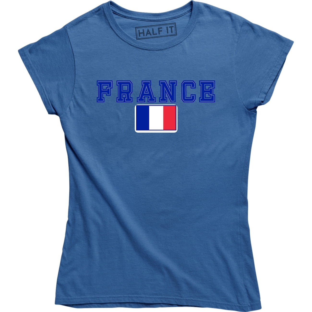 Half It France Flag World Cup Soccer French National Flag Pride Women