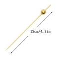 thumbnail image 3 of Bamboo Electro - Plated Bead Cocktail Picks And Fruit Forks, Disposable Serving Utensils (100 Pack) For Cocktails Fruits And Small Snacks, Elegant Decorative Beads Add, 3 of 7